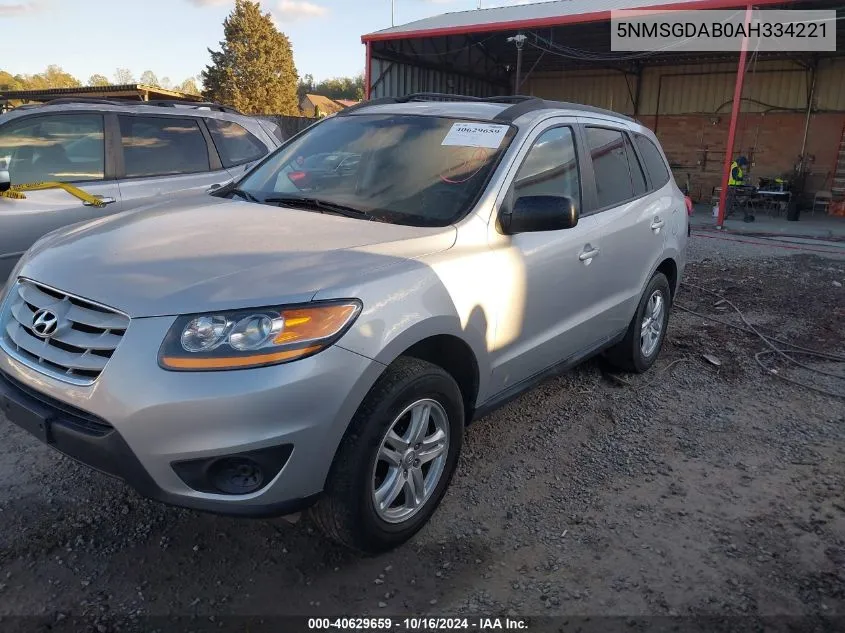 2010 Hyundai Santa Fe Gls VIN: 5NMSGDAB0AH334221 Lot: 40629659