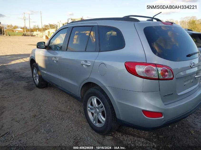 5NMSGDAB0AH334221 2010 Hyundai Santa Fe Gls