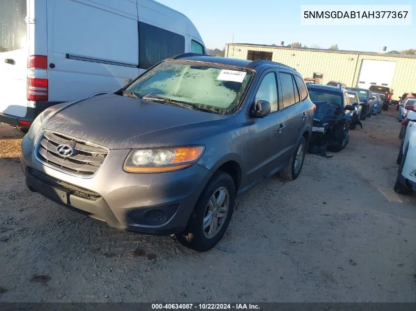 5NMSGDAB1AH377367 2010 Hyundai Santa Fe Gls