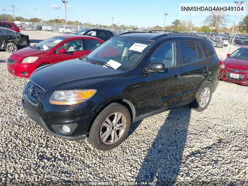 2010 Hyundai Santa Fe Se VIN: 5NMSHDAG4AH349104 Lot: 40655767