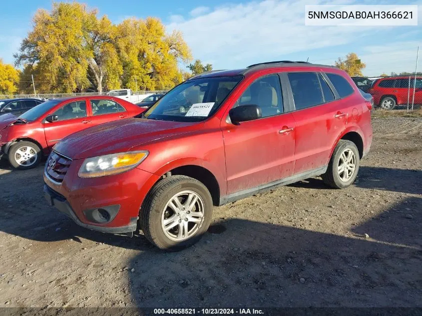 2010 Hyundai Santa Fe Gls VIN: 5NMSGDAB0AH366621 Lot: 40658521