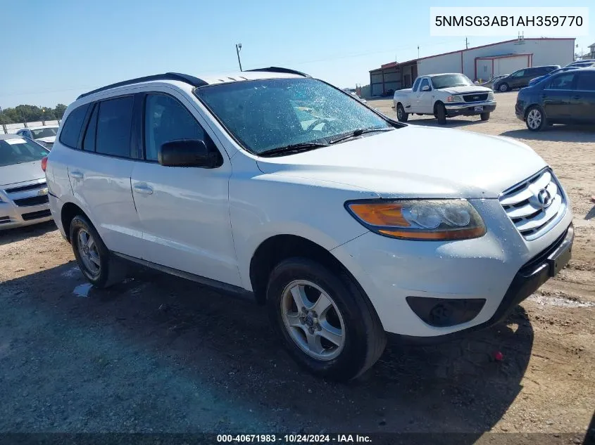 2010 Hyundai Santa Fe Gls VIN: 5NMSG3AB1AH359770 Lot: 40671983