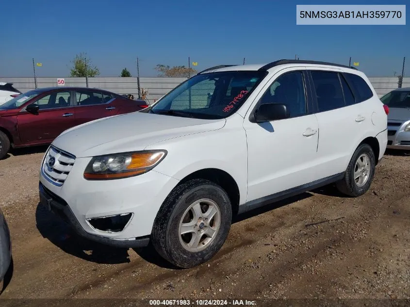 2010 Hyundai Santa Fe Gls VIN: 5NMSG3AB1AH359770 Lot: 40671983