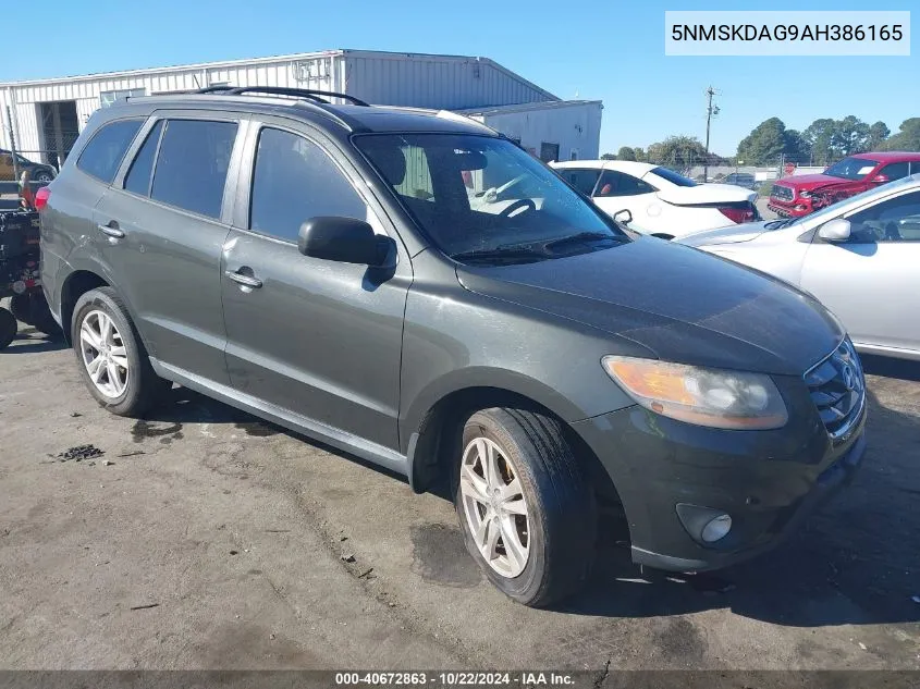 2010 Hyundai Santa Fe Limited V6 VIN: 5NMSKDAG9AH386165 Lot: 40672863