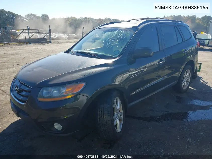 2010 Hyundai Santa Fe Limited V6 VIN: 5NMSKDAG9AH386165 Lot: 40672863