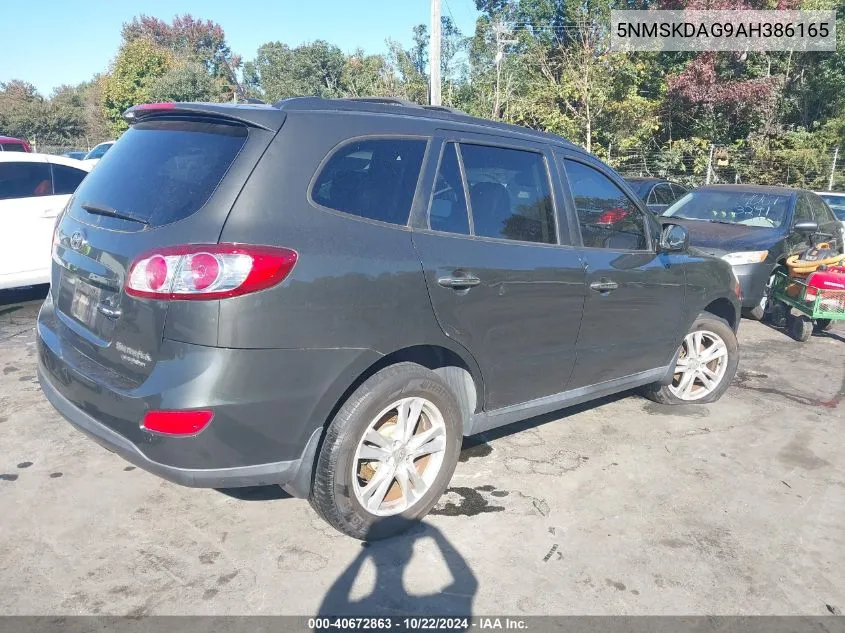 2010 Hyundai Santa Fe Limited V6 VIN: 5NMSKDAG9AH386165 Lot: 40672863