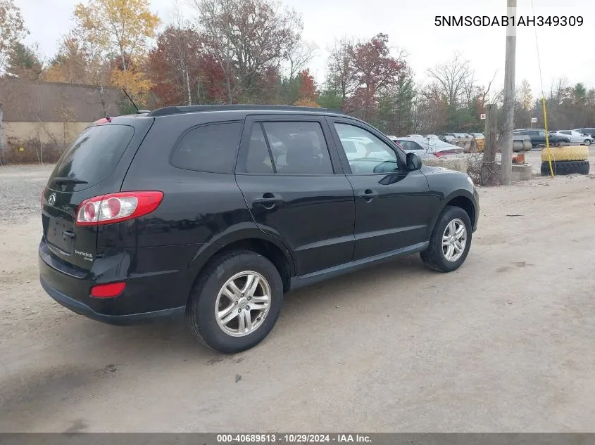 2010 Hyundai Santa Fe Gls VIN: 5NMSGDAB1AH349309 Lot: 40689513