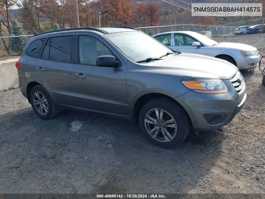 2010 Hyundai Santa Fe Gls VIN: 5NMSGDAB8AH414575 Lot: 40695142