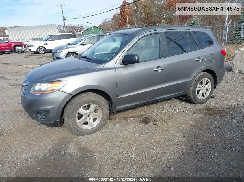 2010 Hyundai Santa Fe Gls VIN: 5NMSGDAB8AH414575 Lot: 40695142