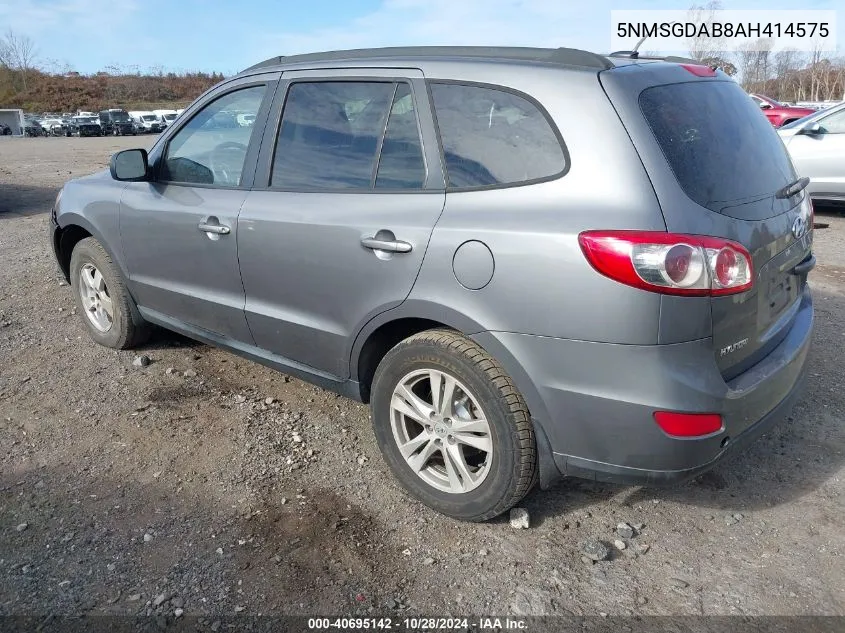 2010 Hyundai Santa Fe Gls VIN: 5NMSGDAB8AH414575 Lot: 40695142