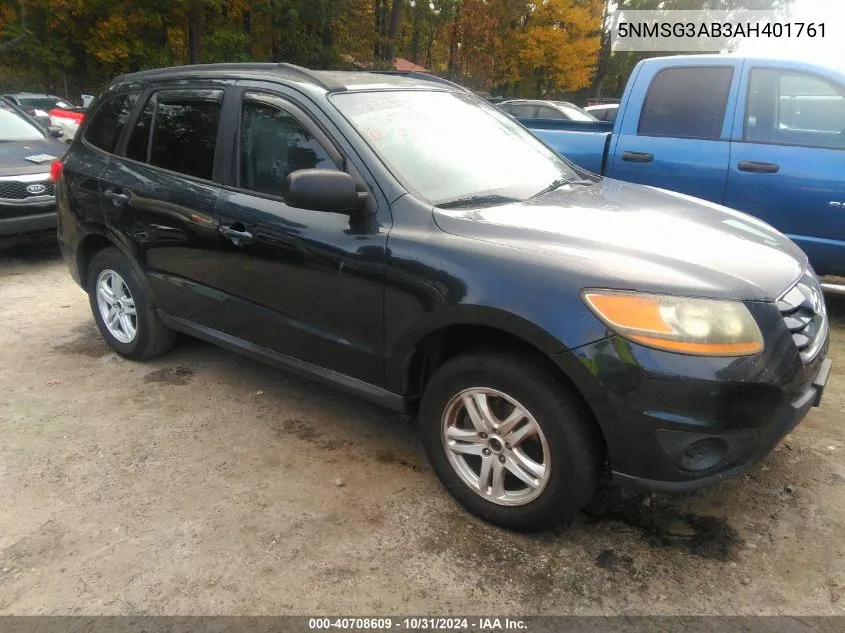 2010 Hyundai Santa Fe Gls VIN: 5NMSG3AB3AH401761 Lot: 40708609