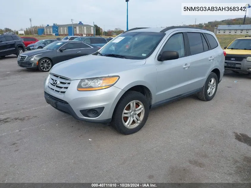 2010 Hyundai Santa Fe Gls VIN: 5NMSG3AB3AH368342 Lot: 40711810