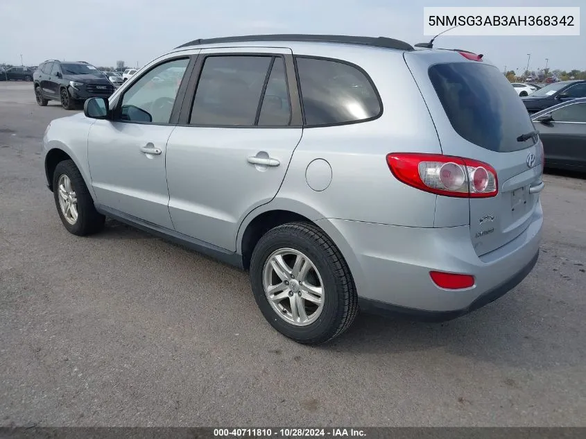 2010 Hyundai Santa Fe Gls VIN: 5NMSG3AB3AH368342 Lot: 40711810