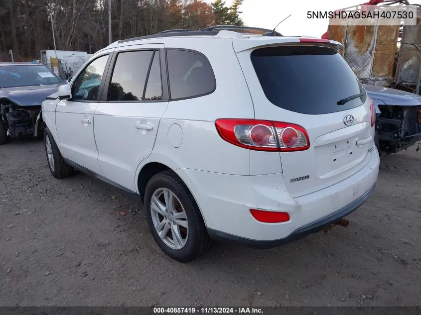 2010 Hyundai Santa Fe Se VIN: 5NMSHDAG5AH407530 Lot: 40857419