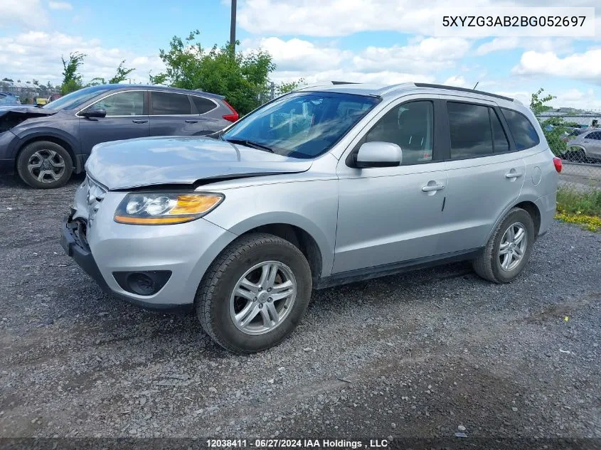 2011 Hyundai Santa Fe Gls VIN: 5XYZG3AB2BG052697 Lot: 12038411