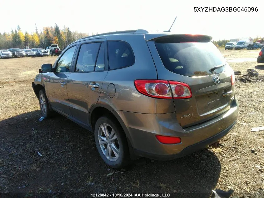 5XYZHDAG3BG046096 2011 Hyundai Santa Fe