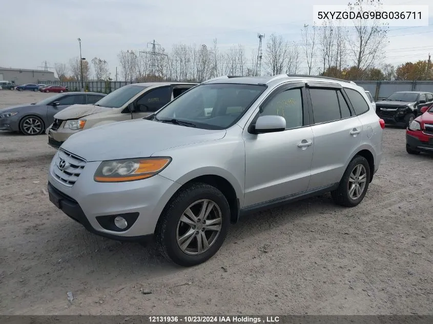 5XYZGDAG9BG036711 2011 Hyundai Santa Fe Gl 3.5 Sport