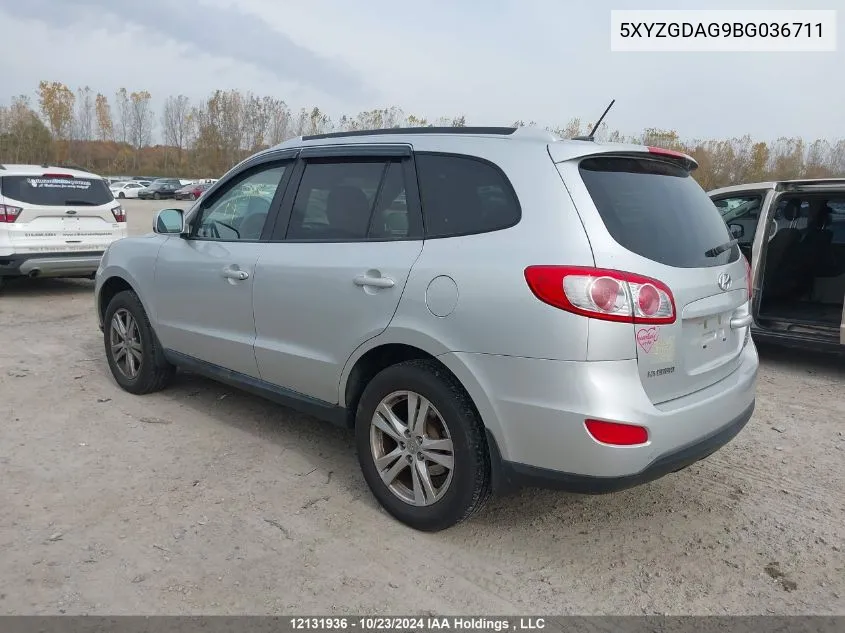 5XYZGDAG9BG036711 2011 Hyundai Santa Fe Gl 3.5 Sport