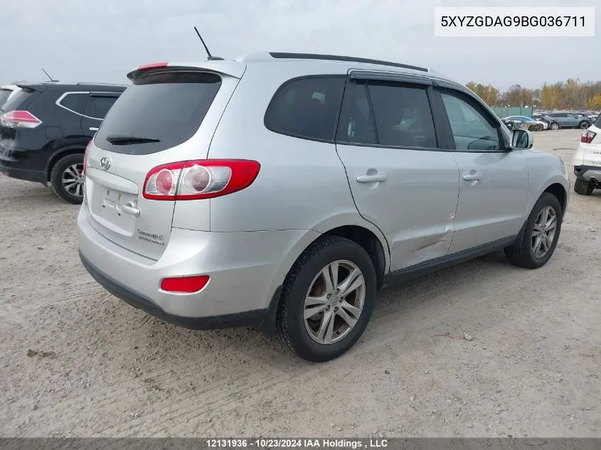 5XYZGDAG9BG036711 2011 Hyundai Santa Fe Gl 3.5 Sport