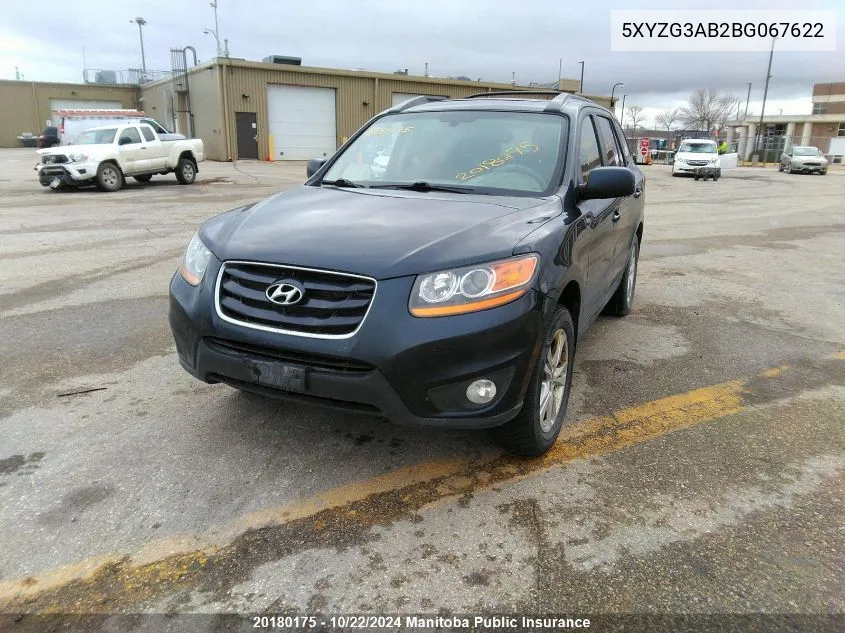 5XYZG3AB2BG067622 2011 Hyundai Santa Fe Gl