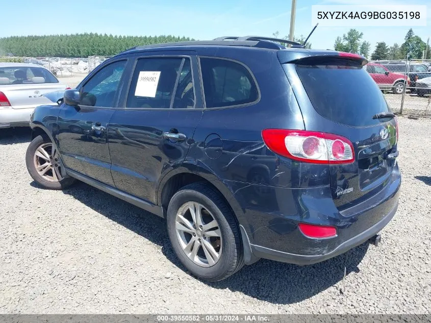 5XYZK4AG9BG035198 2011 Hyundai Santa Fe Limited V6