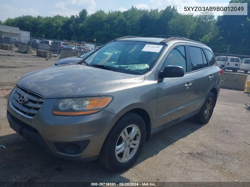 2011 Hyundai Santa Fe Gls VIN: 5XYZG3AB9BG012049 Lot: 39716101