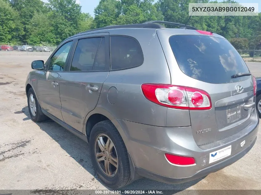 5XYZG3AB9BG012049 2011 Hyundai Santa Fe Gls