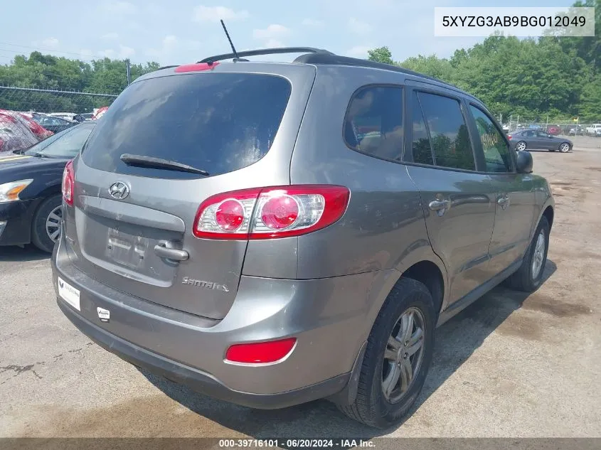 5XYZG3AB9BG012049 2011 Hyundai Santa Fe Gls