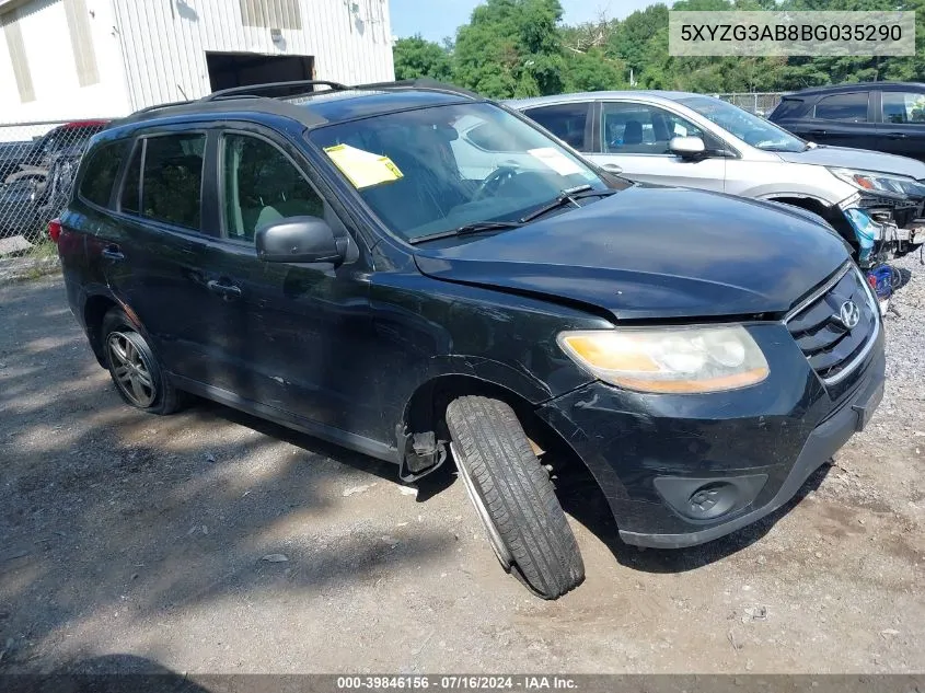 5XYZG3AB8BG035290 2011 Hyundai Santa Fe Gls