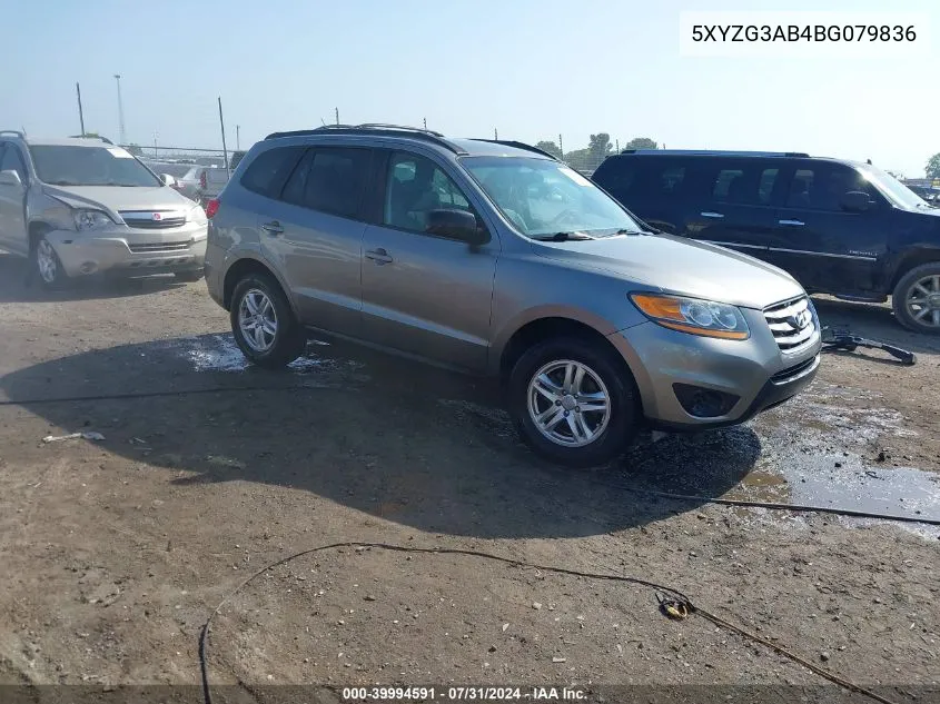 5XYZG3AB4BG079836 2011 Hyundai Santa Fe Gls