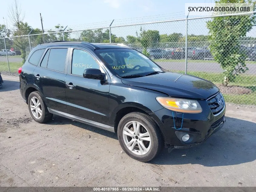 5XYZKDAG0BG061088 2011 Hyundai Santa Fe Limited V6