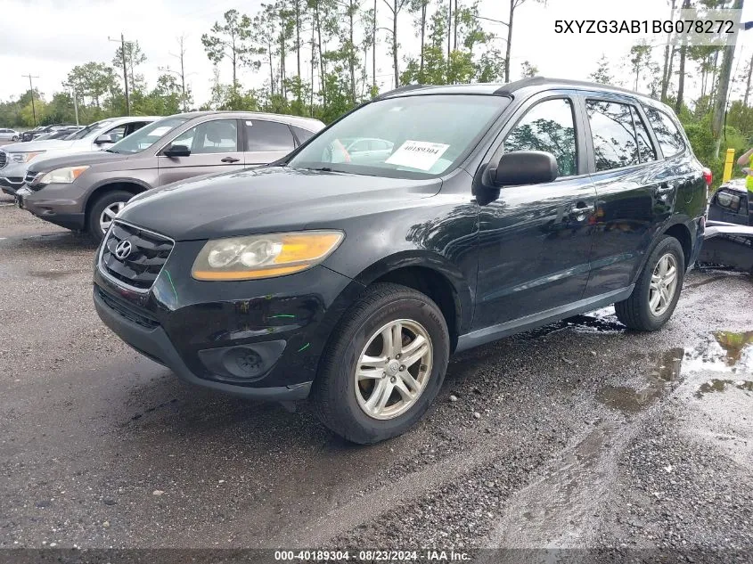 2011 Hyundai Santa Fe Gls VIN: 5XYZG3AB1BG078272 Lot: 40189304