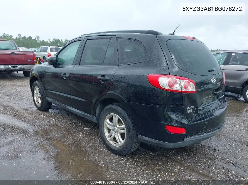 2011 Hyundai Santa Fe Gls VIN: 5XYZG3AB1BG078272 Lot: 40189304