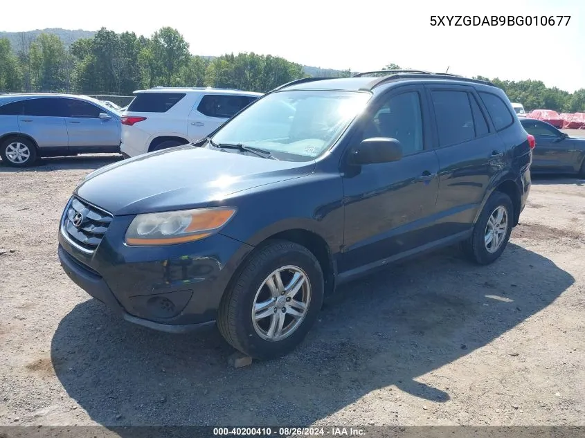 2011 Hyundai Santa Fe Gls VIN: 5XYZGDAB9BG010677 Lot: 40200410