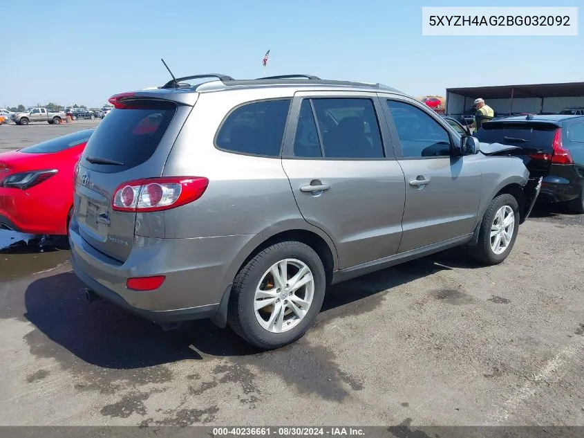 5XYZH4AG2BG032092 2011 Hyundai Santa Fe Se