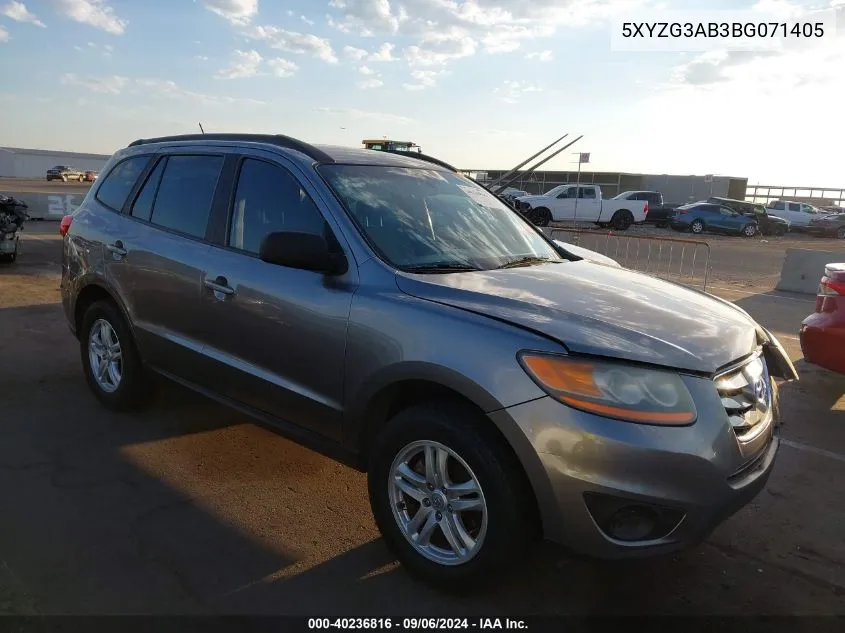 2011 Hyundai Santa Fe Gls VIN: 5XYZG3AB3BG071405 Lot: 40236816