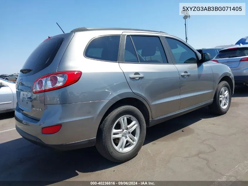 2011 Hyundai Santa Fe Gls VIN: 5XYZG3AB3BG071405 Lot: 40236816