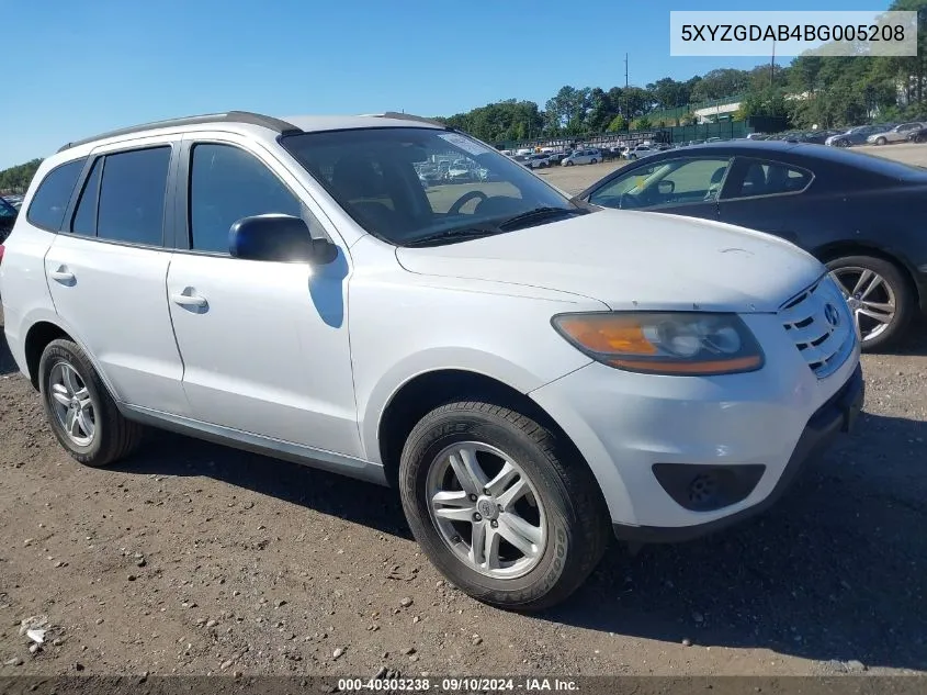 5XYZGDAB4BG005208 2011 Hyundai Santa Fe Gls