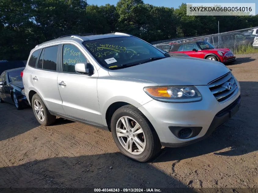 2011 Hyundai Santa Fe Limited V6 VIN: 5XYZKDAG6BG054016 Lot: 40346243