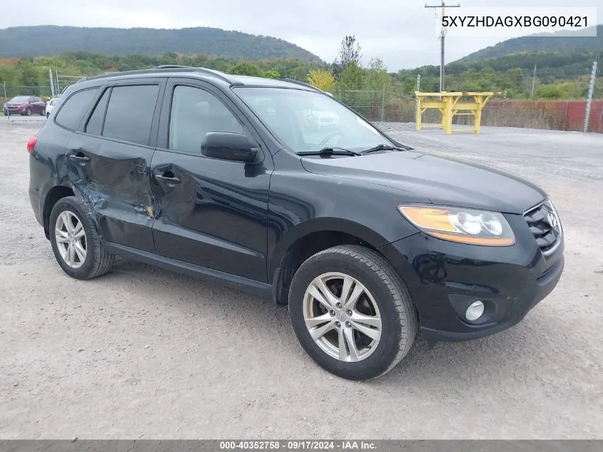 2011 Hyundai Santa Fe Se VIN: 5XYZHDAGXBG090421 Lot: 40352758