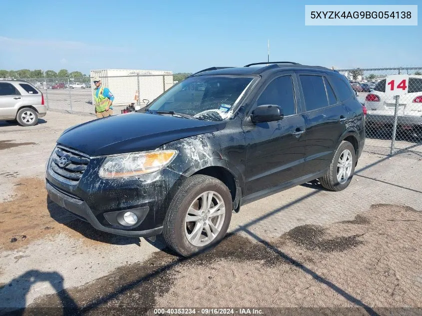 2011 Hyundai Santa Fe Limited V6 VIN: 5XYZK4AG9BG054138 Lot: 40353234