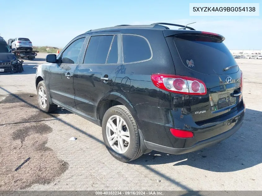 5XYZK4AG9BG054138 2011 Hyundai Santa Fe Limited V6