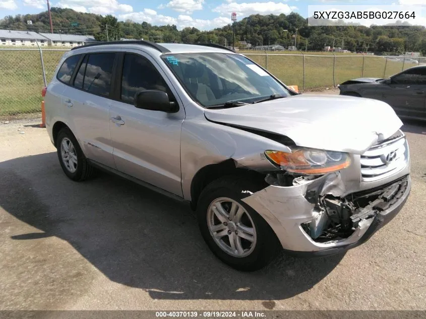 2011 Hyundai Santa Fe Gls VIN: 5XYZG3AB5BG027664 Lot: 40370139