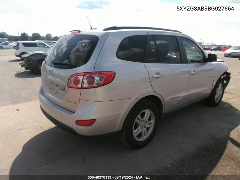 5XYZG3AB5BG027664 2011 Hyundai Santa Fe Gls