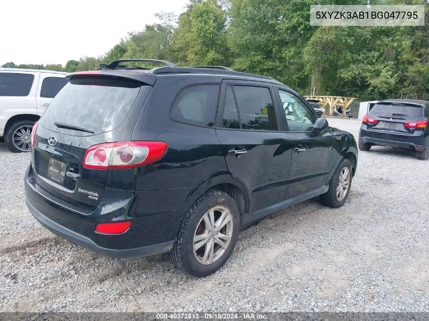 5XYZK3AB1BG047795 2011 Hyundai Santa Fe Limited