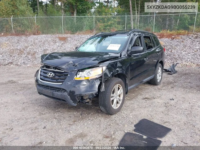 5XYZKDAG9BG055239 2011 Hyundai Santa Fe Limited