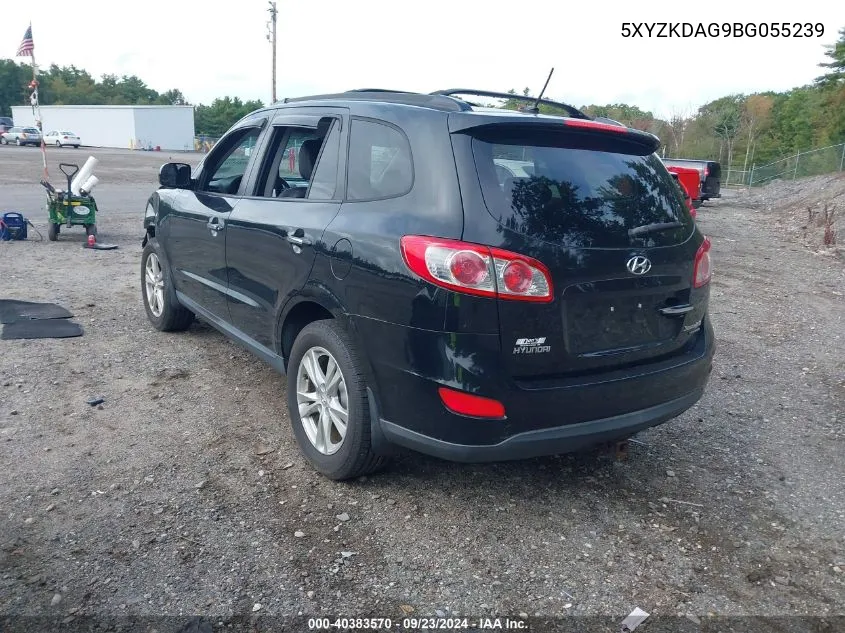 5XYZKDAG9BG055239 2011 Hyundai Santa Fe Limited