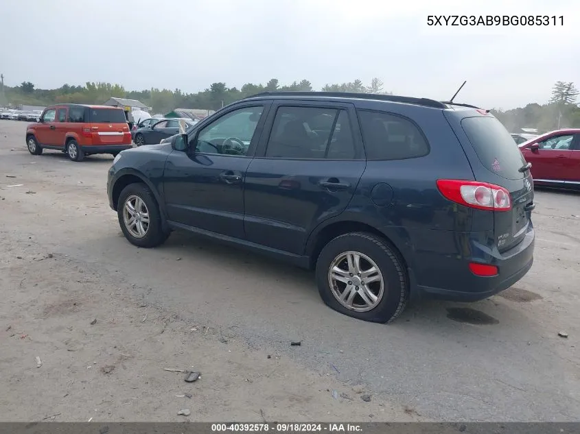 2011 Hyundai Santa Fe Gls VIN: 5XYZG3AB9BG085311 Lot: 40392578