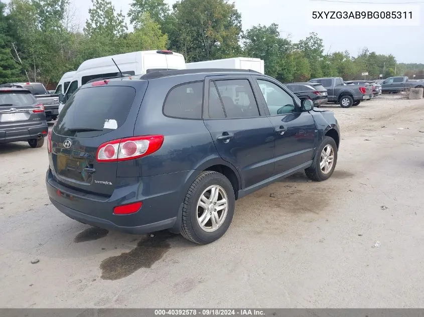 2011 Hyundai Santa Fe Gls VIN: 5XYZG3AB9BG085311 Lot: 40392578