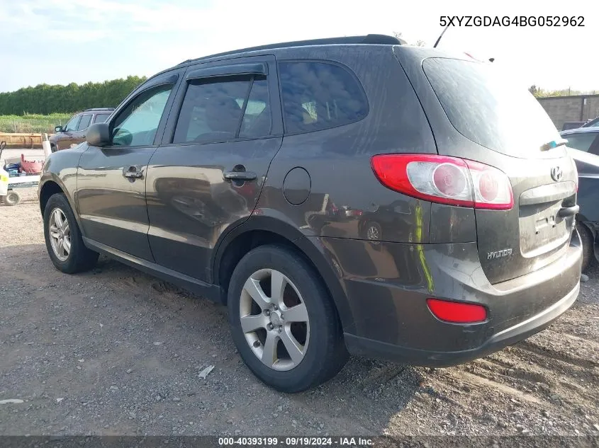 5XYZGDAG4BG052962 2011 Hyundai Santa Fe Gls V6